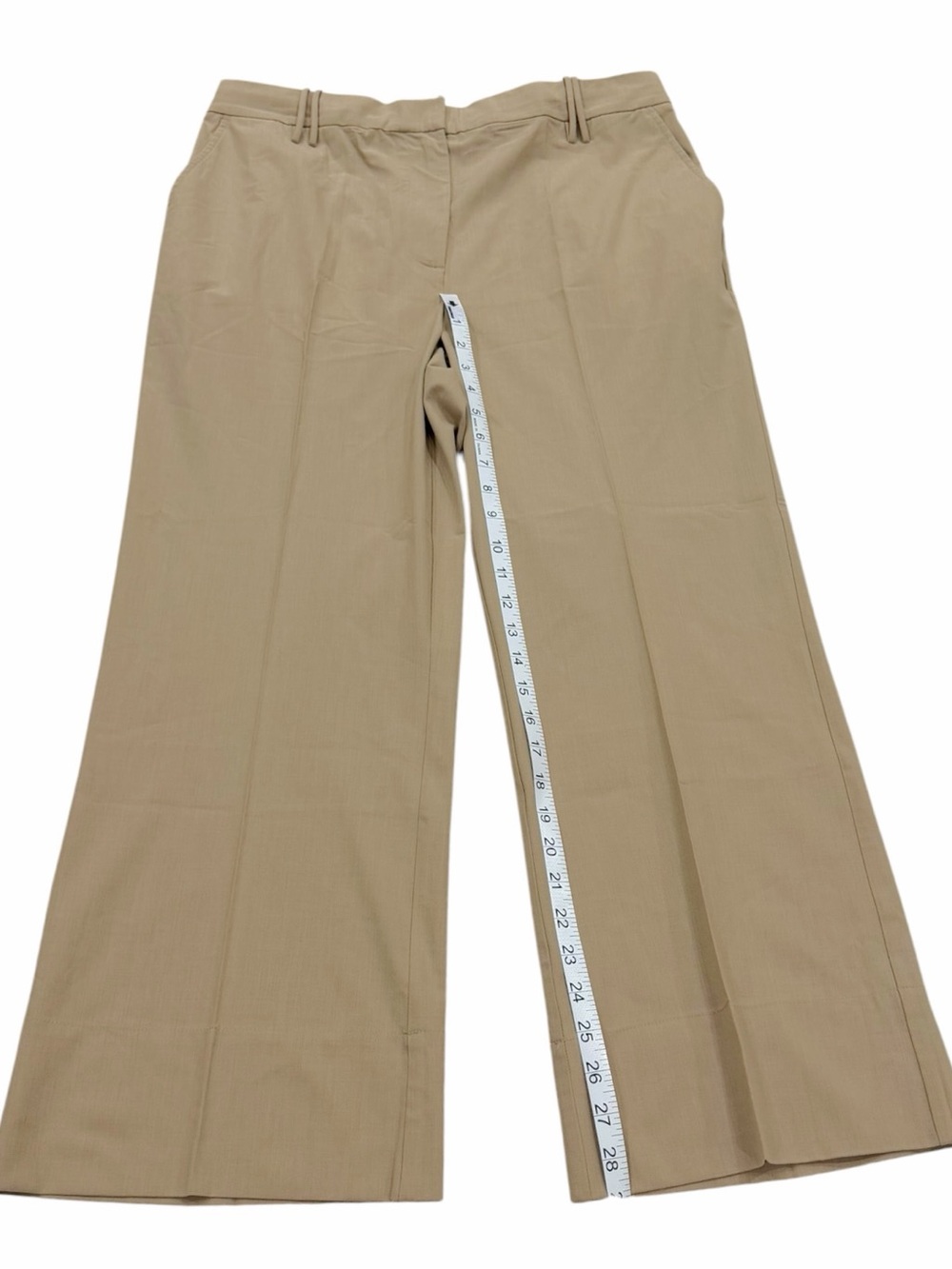 NWT GANNI Safari Beige Drapy Crop Trousers Size 42 / US Large - Picture 12 of 13